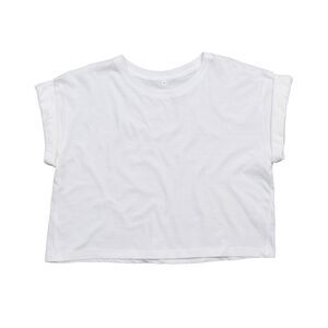 Mantis Womens/Ladies Cropped T-Shirt / White